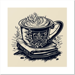 Coffee and books Posters and Art